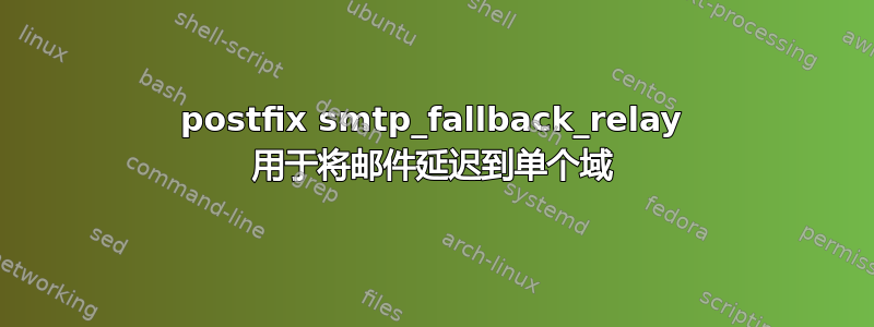 postfix smtp_fallback_relay 用于将邮件延迟到单个域