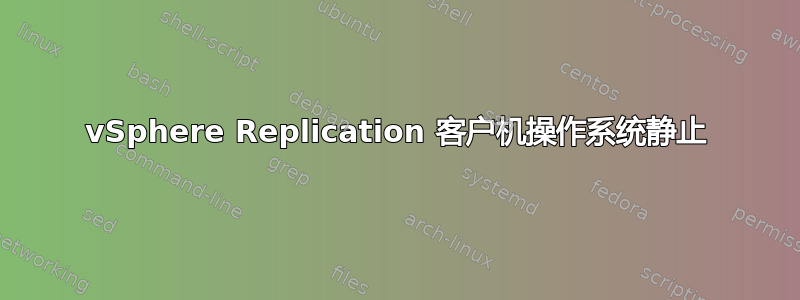 vSphere Replication 客户机操作系统静止