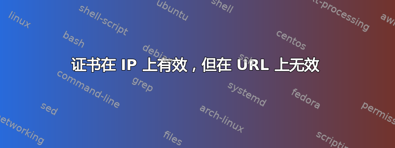 证书在 IP 上有效，但在 URL 上无效