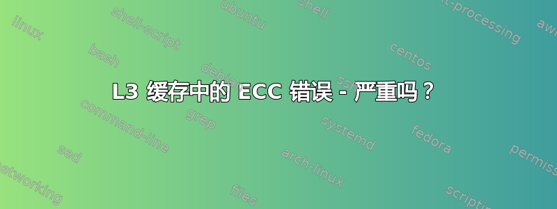 L3 缓存中的 ECC 错误 - 严重吗？