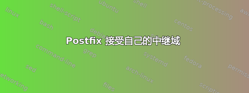 Postfix 接受自己的中继域