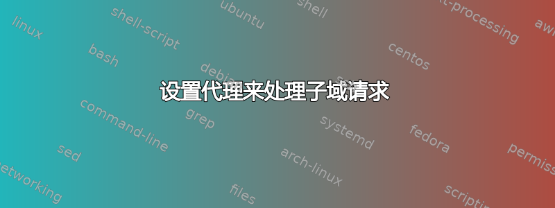 设置代理来处理子域请求