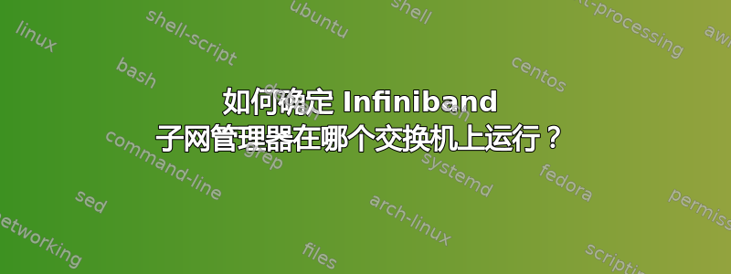 如何确定 Infiniband 子网管理器在哪个交换机上运行？