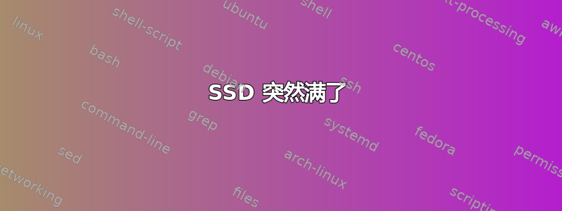 SSD 突然满了