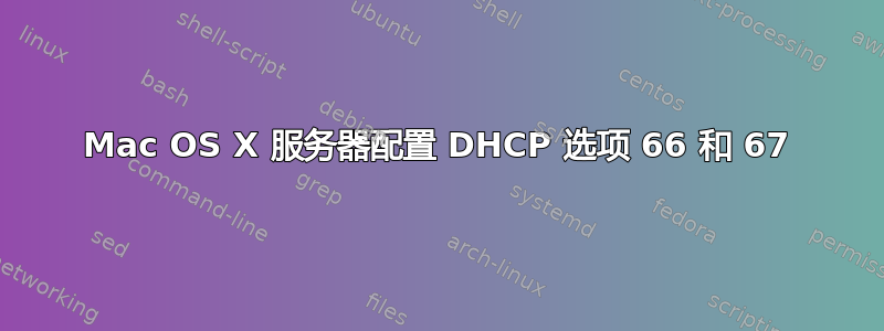 Mac OS X 服务器配置 DHCP 选项 66 和 67