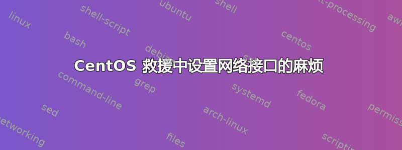 CentOS 救援中设置网络接口的麻烦