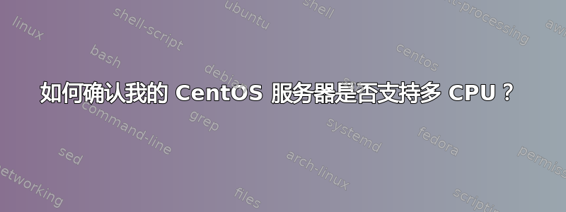 如何确认我的 CentOS 服务器是否支持多 CPU？