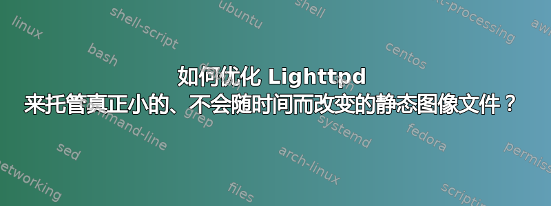 如何优化 Lighttpd 来托管真正小的、不会随时间而改变的静态图像文件？