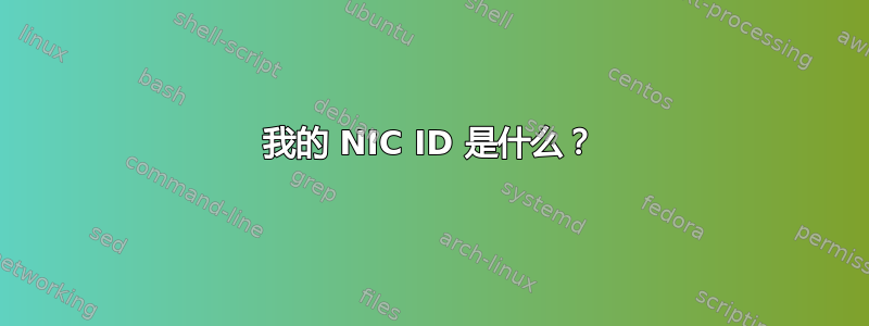 我的 NIC ID 是什么？