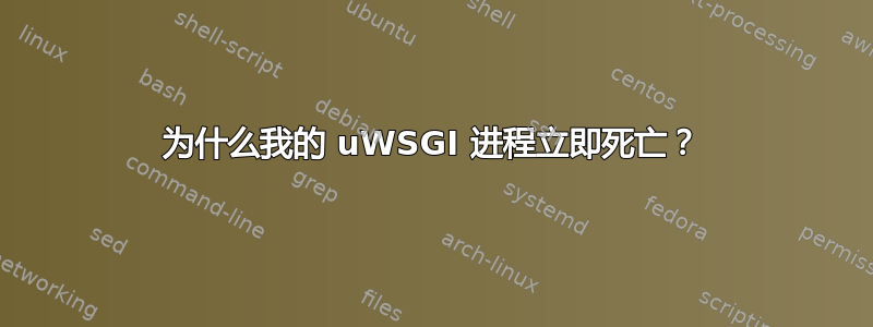 为什么我的 uWSGI 进程立即死亡？