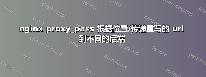 nginx proxy_pass 根据位置/传递重写的 url 到不同的后端