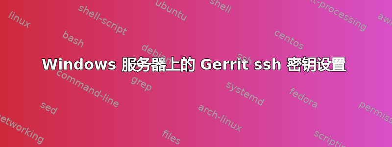 Windows 服务器上的 Gerrit ssh 密钥设置