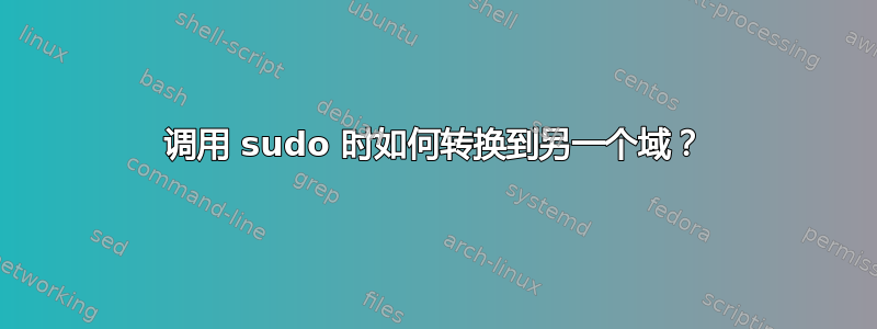 调用 sudo 时如何转换到另一个域？