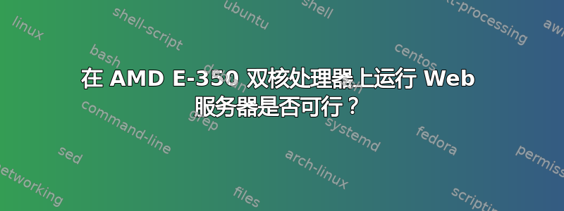 在 AMD E-350 双核处理器上运行 Web 服务器是否可行？