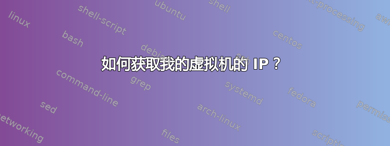 如何获取我的虚拟机的 IP？