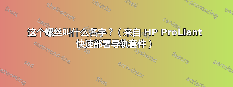 这个螺丝叫什么名字？（来自 HP ProLiant 快速部署导轨套件）