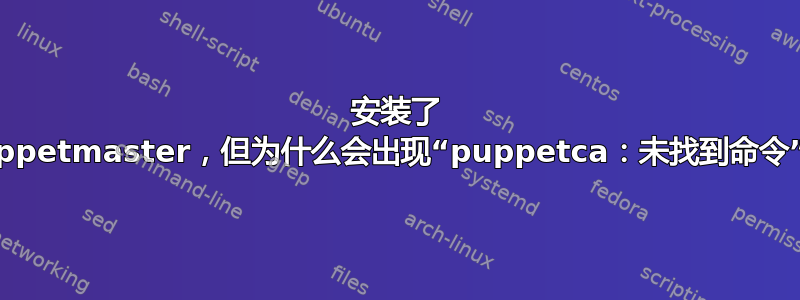 安装了 puppetmaster，但为什么会出现“puppetca：未找到命令”？