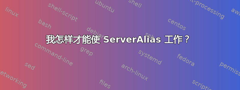 我怎样才能使 ServerAlias 工作？