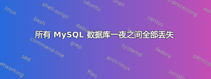 所有 MySQL 数据库一夜之间全部丢失