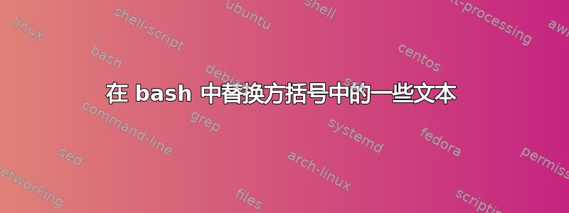 在 bash 中替换方括号中的一些文本