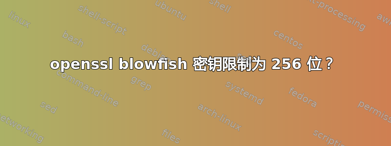 openssl blowfish 密钥限制为 256 位？