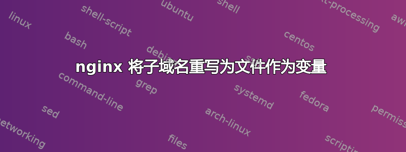 nginx 将子域名重写为文件作为变量