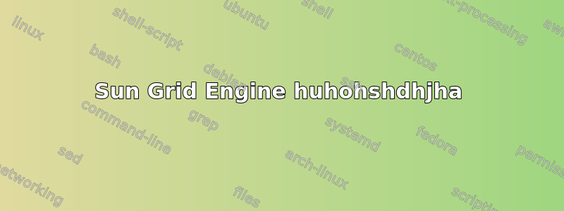 Sun Grid Engine huhohshdhjha