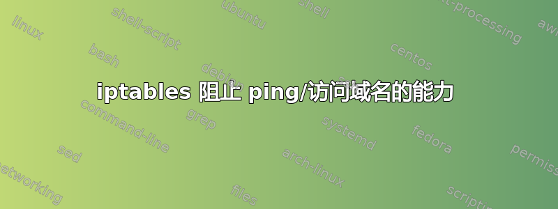 iptables 阻止 ping/访问域名的能力