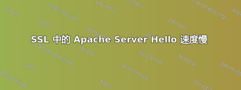 SSL 中的 Apache Server Hello 速度慢