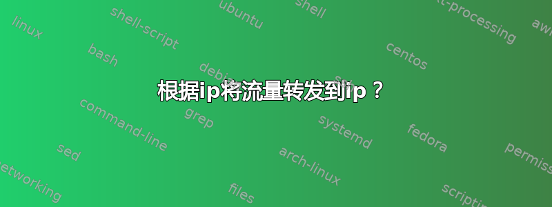 根据ip将流量转发到ip？