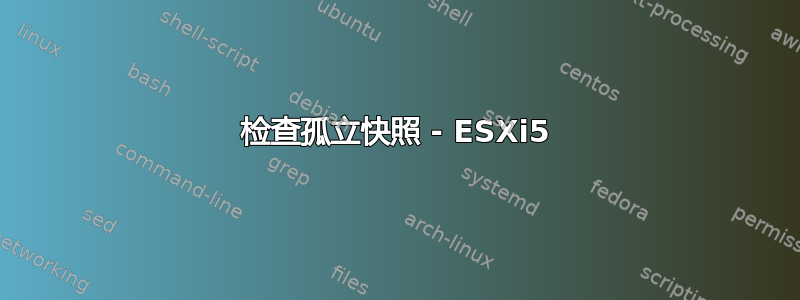 检查孤立快照 - ESXi5