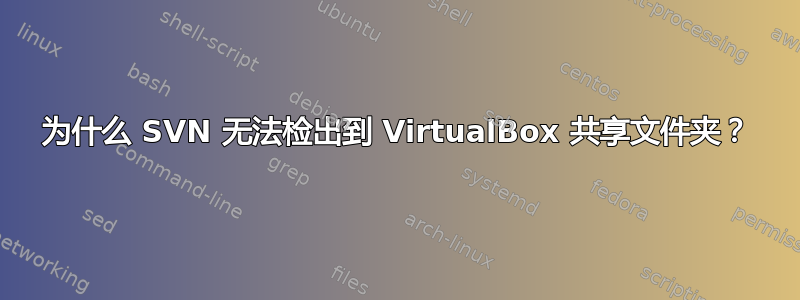 为什么 SVN 无法检出到 VirtualBox 共享文件夹？