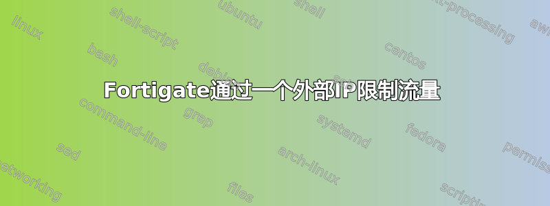 Fortigate通过一个外部IP限制流量