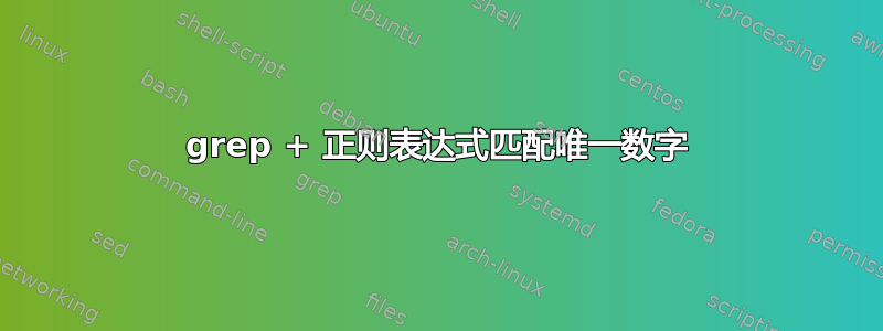 grep + 正则表达式匹配唯一数字