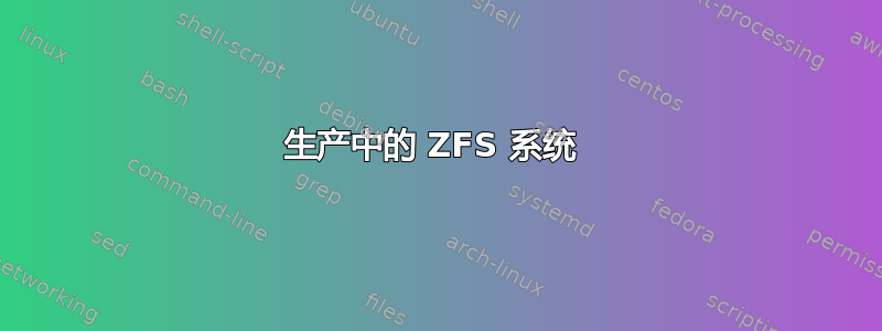 生产中的 ZFS 系统 