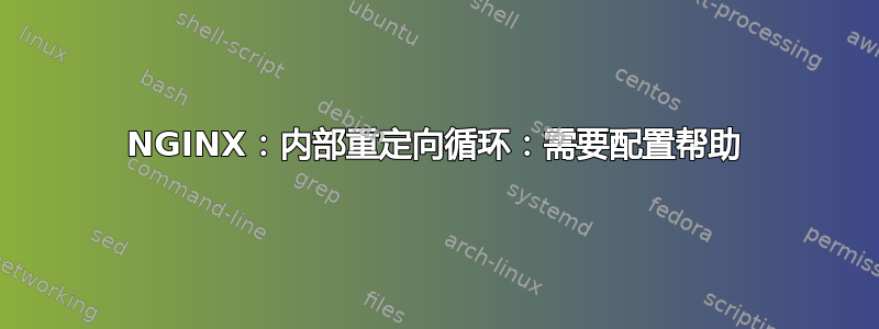 NGINX：内部重定向循环：需要配置帮助