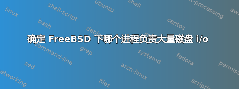 确定 FreeBSD 下哪个进程负责大量磁盘 i/o