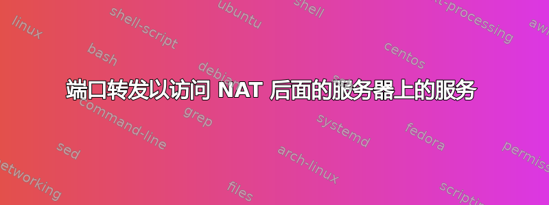 端口转发以访问 NAT 后面的服务器上的服务