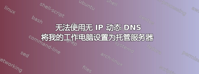 无法使用无 IP 动态 DNS 将我的工作电脑设置为托管服务器 