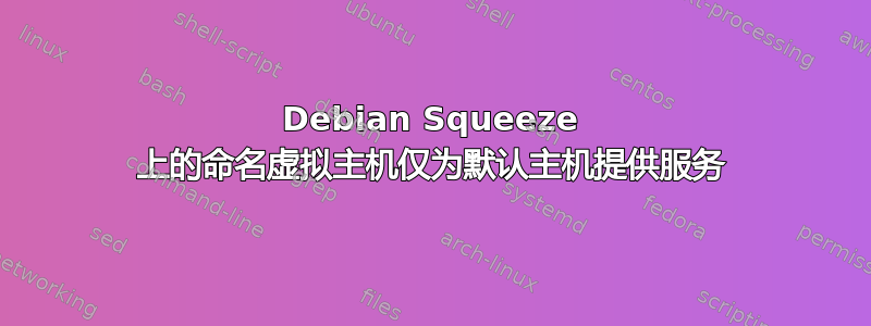 Debian Squeeze 上的命名虚拟主机仅为默认主机提供服务