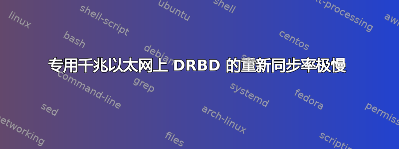 专用千兆以太网上 DRBD 的重新同步率极慢