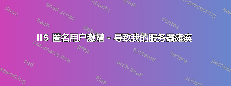 IIS 匿名用户激增 - 导致我的服务器瘫痪