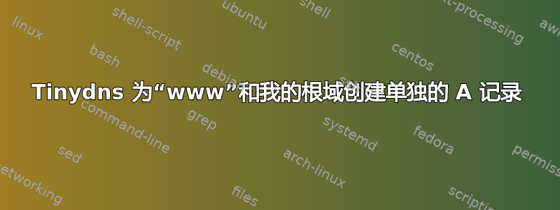 Tinydns 为“www”和我的根域创建单独的 A 记录