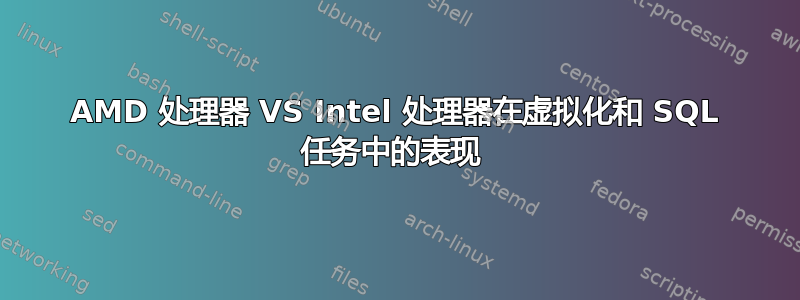 AMD 处理器 VS Intel 处理器在虚拟化和 SQL 任务中的表现 