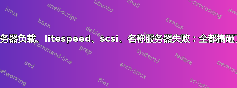 服务器负载、litespeed、scsi、名称服务器失败：全都搞砸了