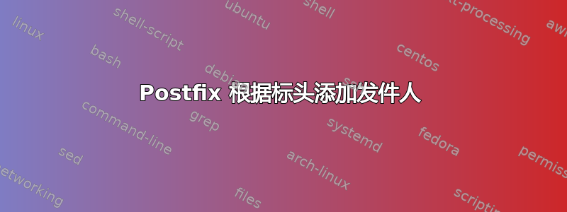 Postfix 根据标头添加发件人