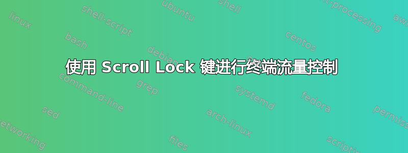 使用 Scroll Lock 键进行终端流量控制