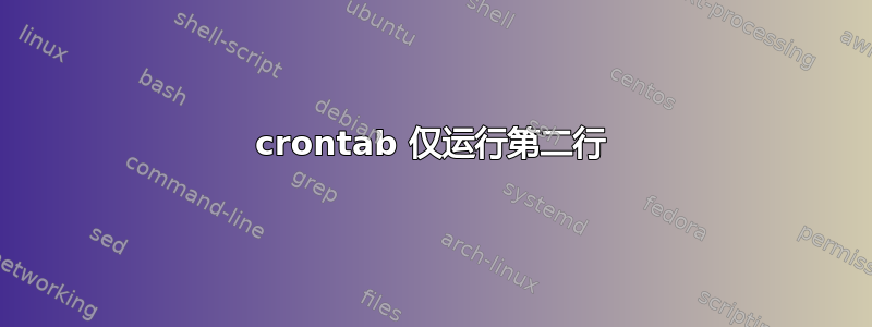 crontab 仅运行第二行