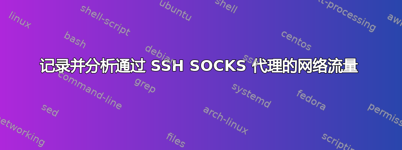 记录并分析通过 SSH SOCKS 代理的网络流量