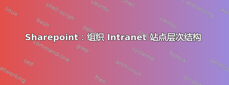 Sharepoint：组织 Intranet 站点层次结构